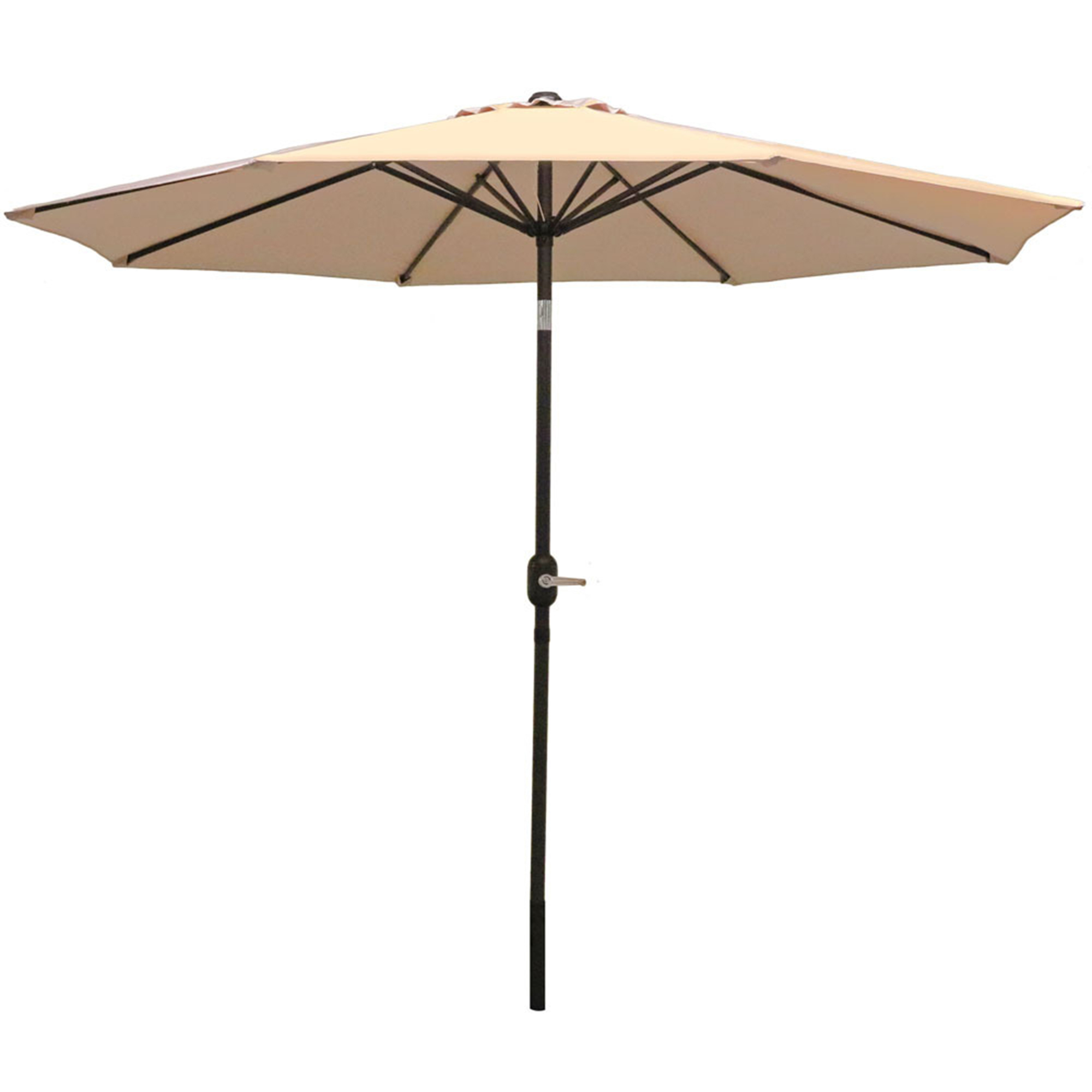 Sunnydaze Decor Patio Umbrella with Tilt Crank - 9ft. Octagon, Beige, Polyester Canopy, Model# ECG-137